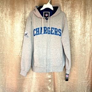 NWT Lined Chargers Zip-Up Hoodie